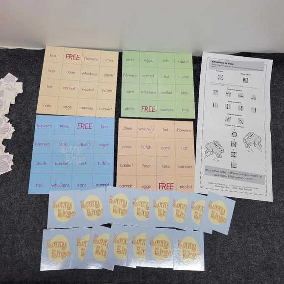 π΄3/$15π΄ Cute Vintage Easter Bingo Game Kids Fun Play Time - Picture 2 of 16